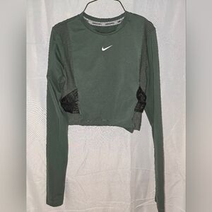 Nike Pro Aeroadapt Women's Green Long Sleeve Athletic Top Small